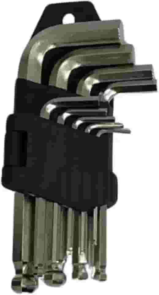 Chave Allen Kit Com 9 Precisão e Versatilidade Resistente Para Reparos e Manutenções, Ideal Para Bicicletas, Móveis, Ferragens e Equipamentos Diversos. Alta Durabilidade e Precisão PREMIUM