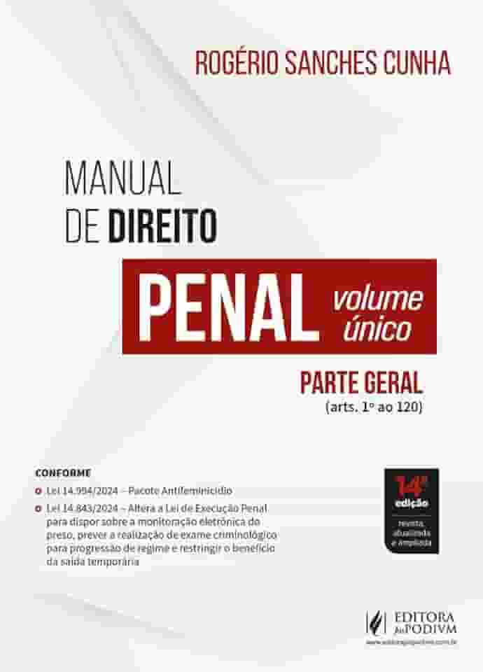 Manual De Direito Penal Parte Geral Volume Único - 14 Edição 2025 Juspodivm