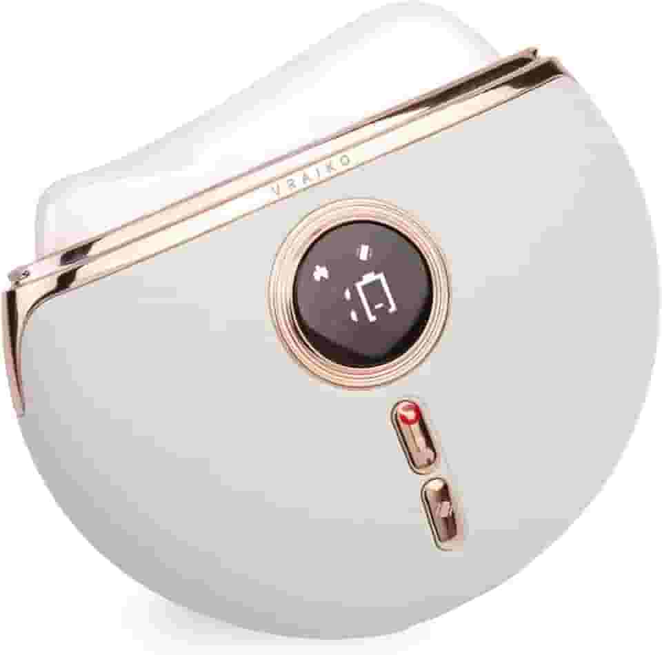 VRAIKO Dispositivo Aurora Led Gua Sha, Ferramenta Facial Jade Stone Gua Sha com Calor e Vibração, Massageador Facial para Anti-Envelhecimento, Rugas, Inchaço, Rejuvenescimento e Tonificação Da Pele (Aurora)