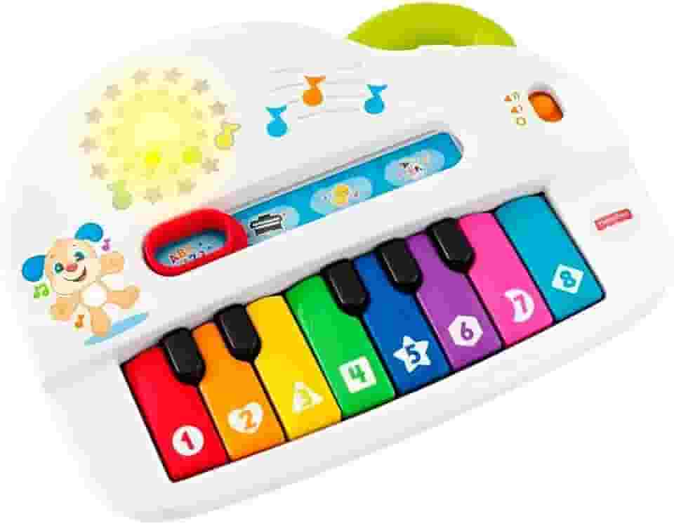 Aprender e Brincar Piano Cachorrinho Fisher Price, Mattel, Branco