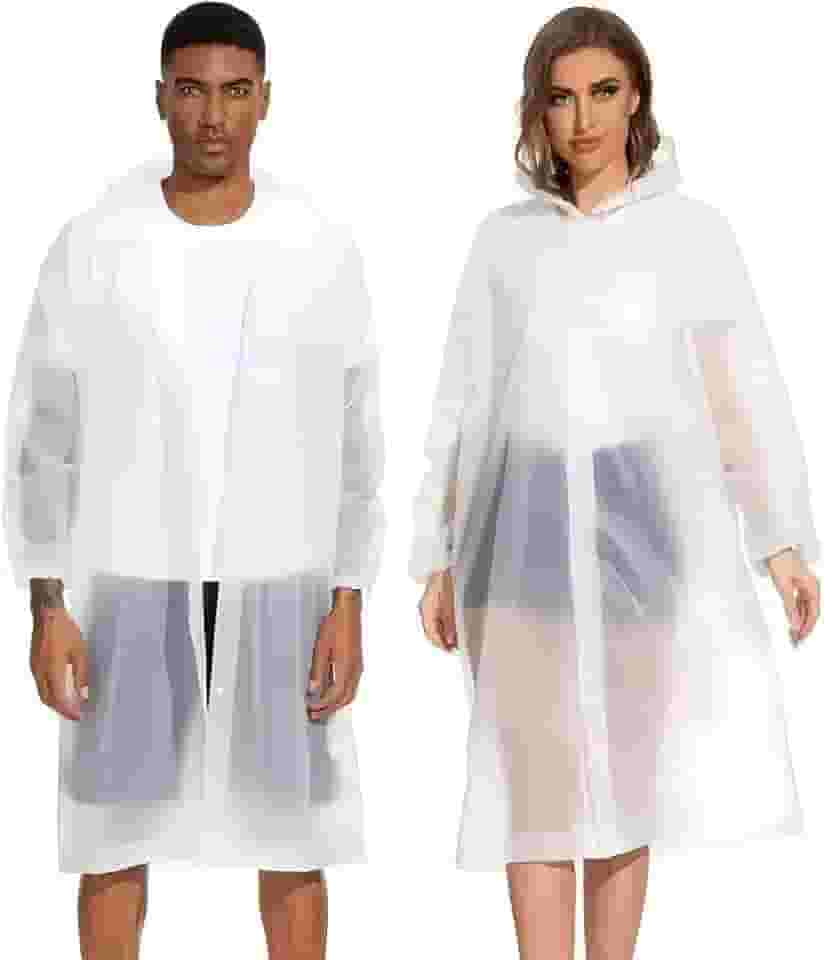 Capa de Chuva Poncho Unissex em EVA, Impermeável, Reutilizável para Passeios, Viagens, Esportes e Shows Resistente Confortável em EVA
