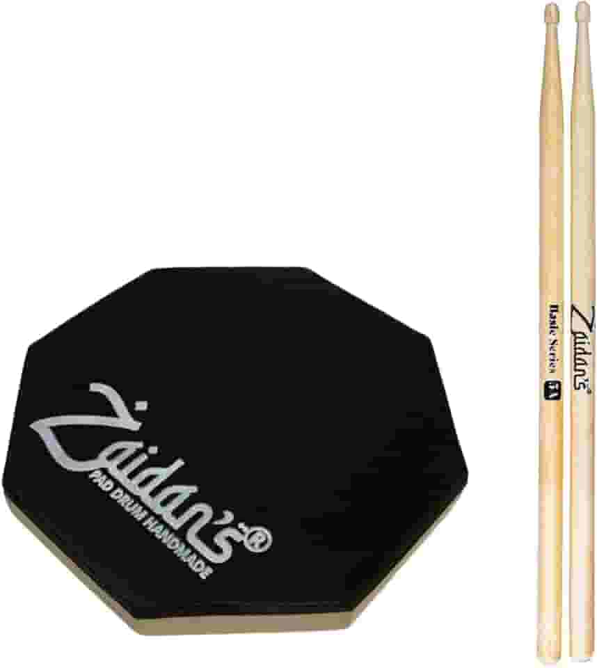 Pad Estudo Bateria Praticável 15cm ou 6 Polegadas + Par Baquetas Basic Series Zaidan's By Spanking (5A)