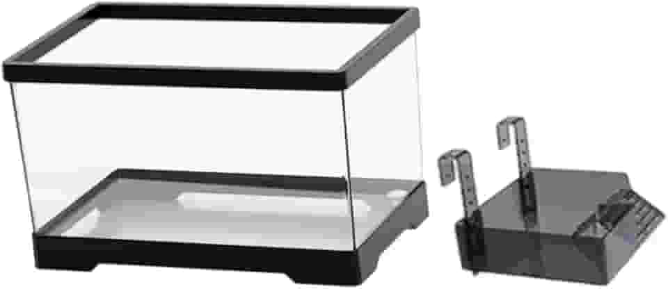 Generic Tanque de tartaruga, habitat de répteis, tartarugas case esconde terrário aquático de terrapin com plataforma de aquecimento para escalar em descanso