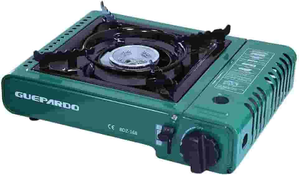 Guepardo, Fogareiro Horizontal New Duppio Acompanha Maleta Para Transporte Com Acendimento Automático e Regulador de Intensidade da chama, Economico e Versátil