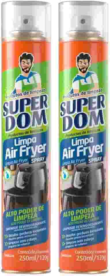 Kit 2 Limpa Air Fryer Super Dom 250ml Desengordurante