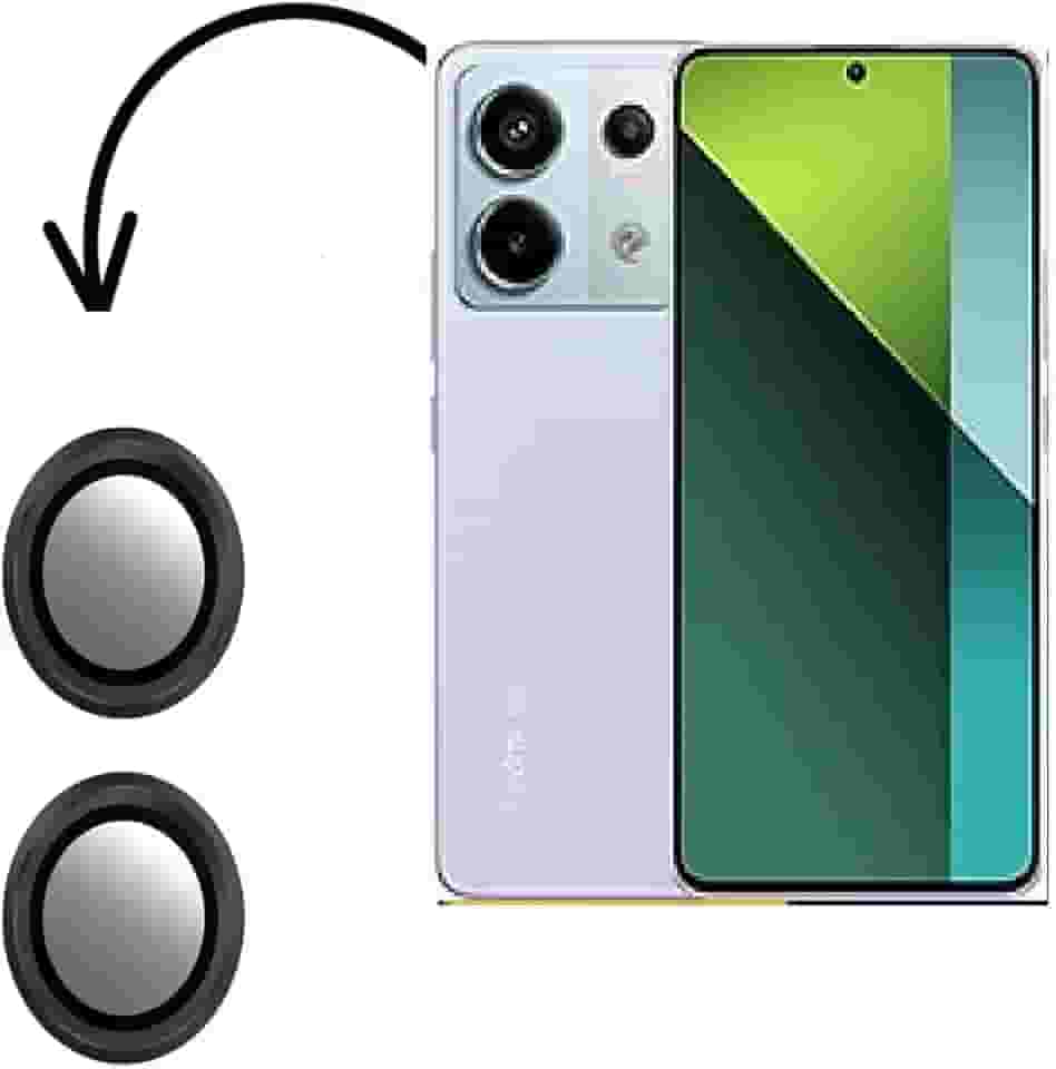 Película da Câmera Lisa (Kit 02 Pç) Câmera Lente Para Xiaomi Redmi Note 13 Pro 5G