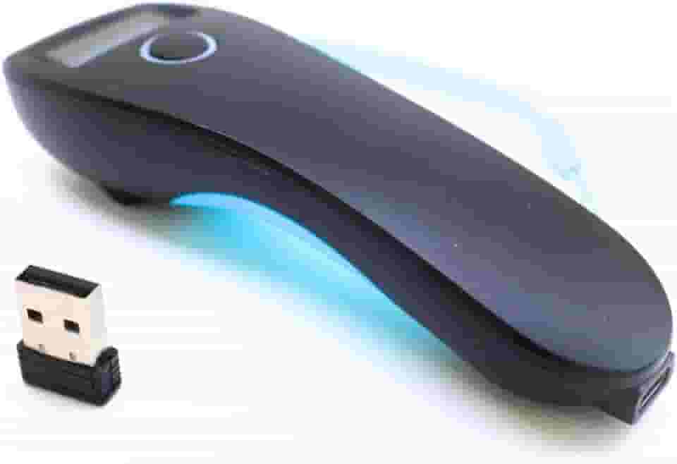 Mini Leitor Código Barras Bolso Sem Fio 1D 2D QR Code Bluetooth Cor Azul-celeste Tipo De Conector Do Cabo Usb 5v para Tablet iPhone iPad Android iOS PC POS