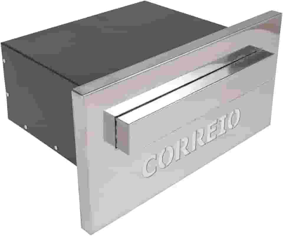 Caixa Correio Embutir Inox 20cm Profundidade Moderna Luxo (Correio)