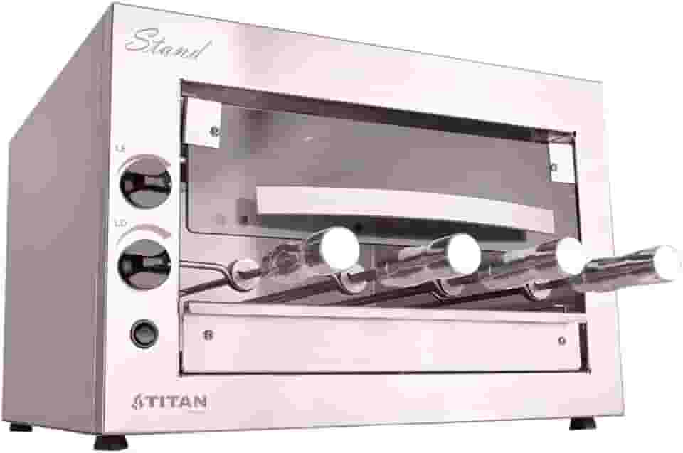 Churrasqueira a Gás de Bancada para 4 Espetos GN 220V Stand Titan