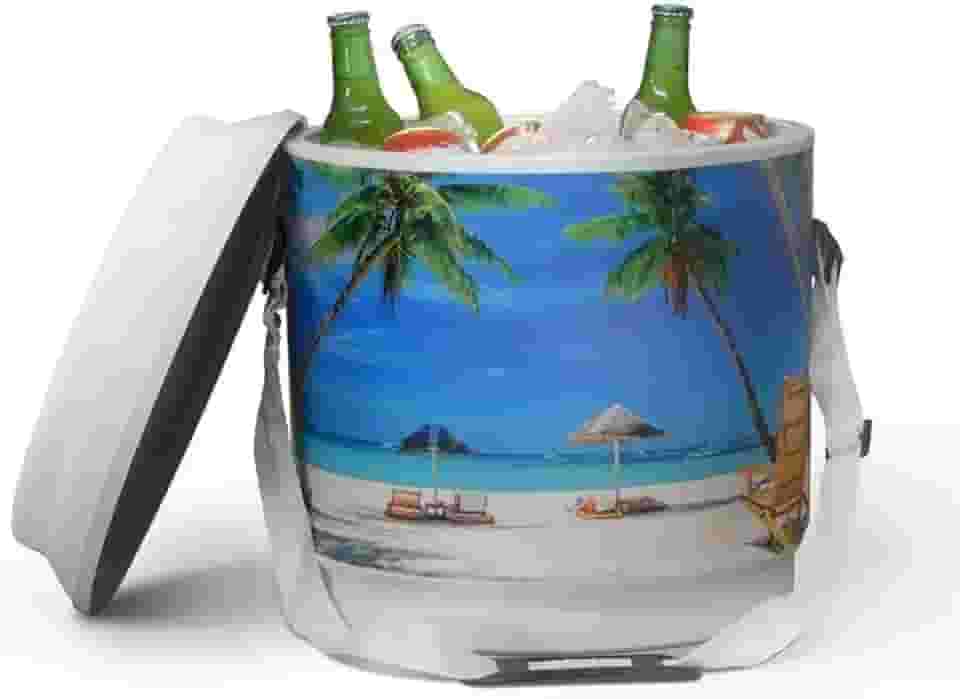 Cooler térmico 24 latas de 350ml estampa praia caixa termica