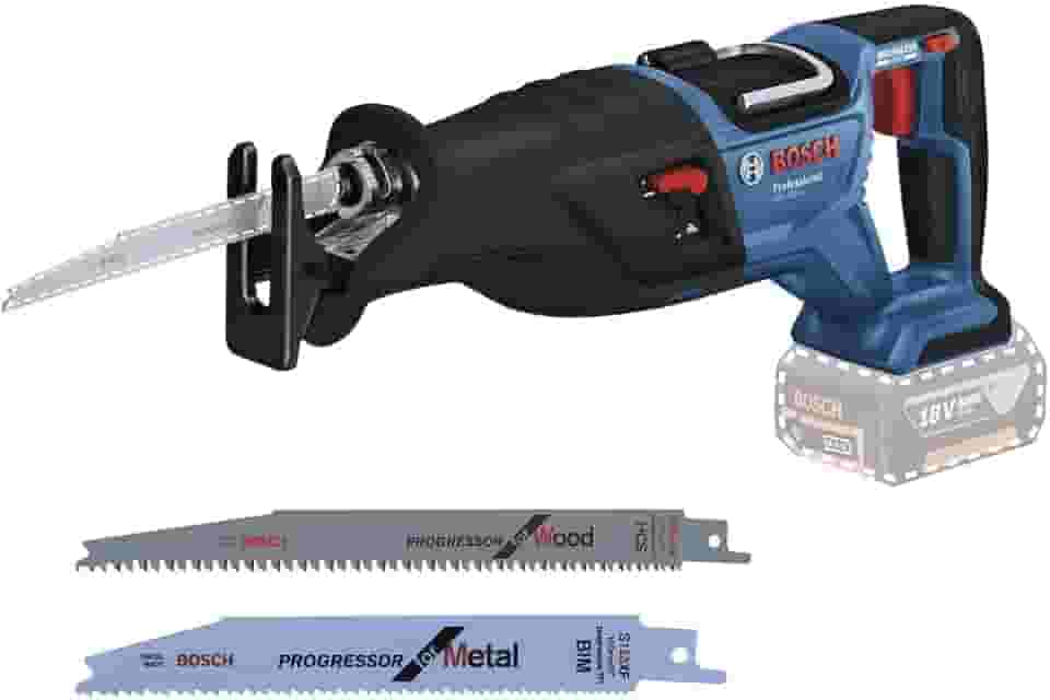 Bosch Serra Sabre a Bateria 18V Brushless GSA 185-LI Sem Bateria Sem Carregador com 2 lâminas