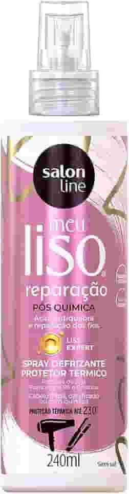 Salon Line, Spray Defrizante, Meu Liso, Reparação, Vegano - Para Cabelos Lisos, 240ml