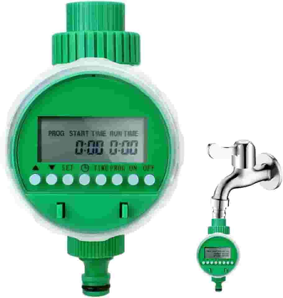 Temporizador Irrigação Digital Programável Automático para Economia de Água em Jardins Domésticos, Estufas e Agricultura com Tela de Cristal Líquido