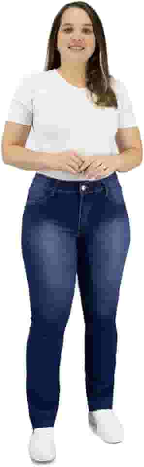 Calça Jeans Feminina Plus Size Elastano Almix