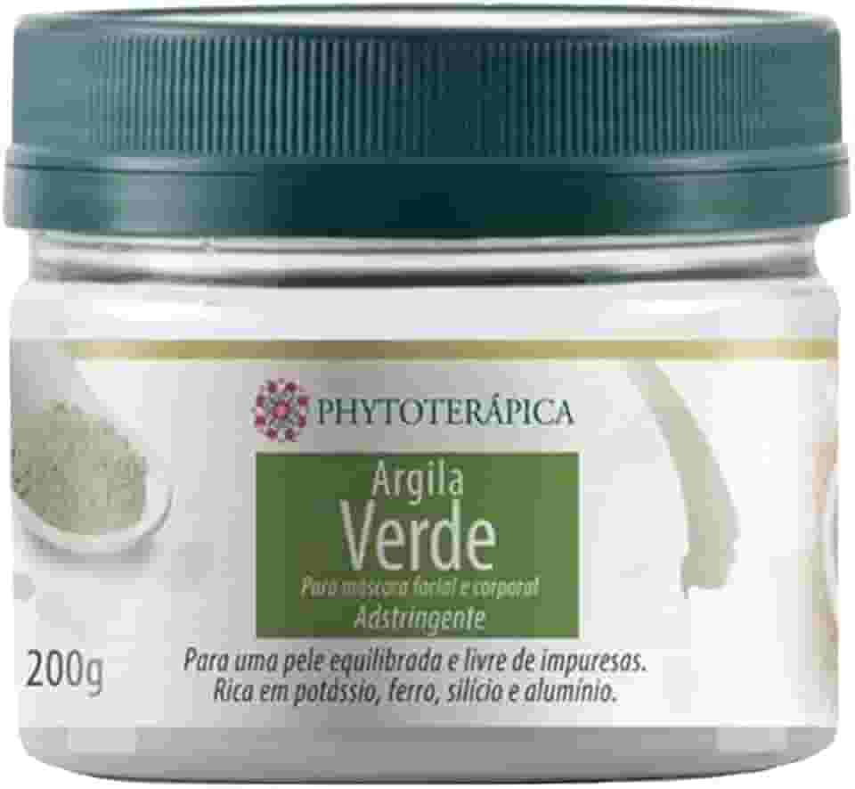 PHYTOTERAPICA- Argila Verde -Aromaterapia -Máscara facial e corporal - Para uma pele equilibrada e livre de impurezas, indicada para cuidados com a pele e cabelos, ajuda a controlar a oleosidade -200g
