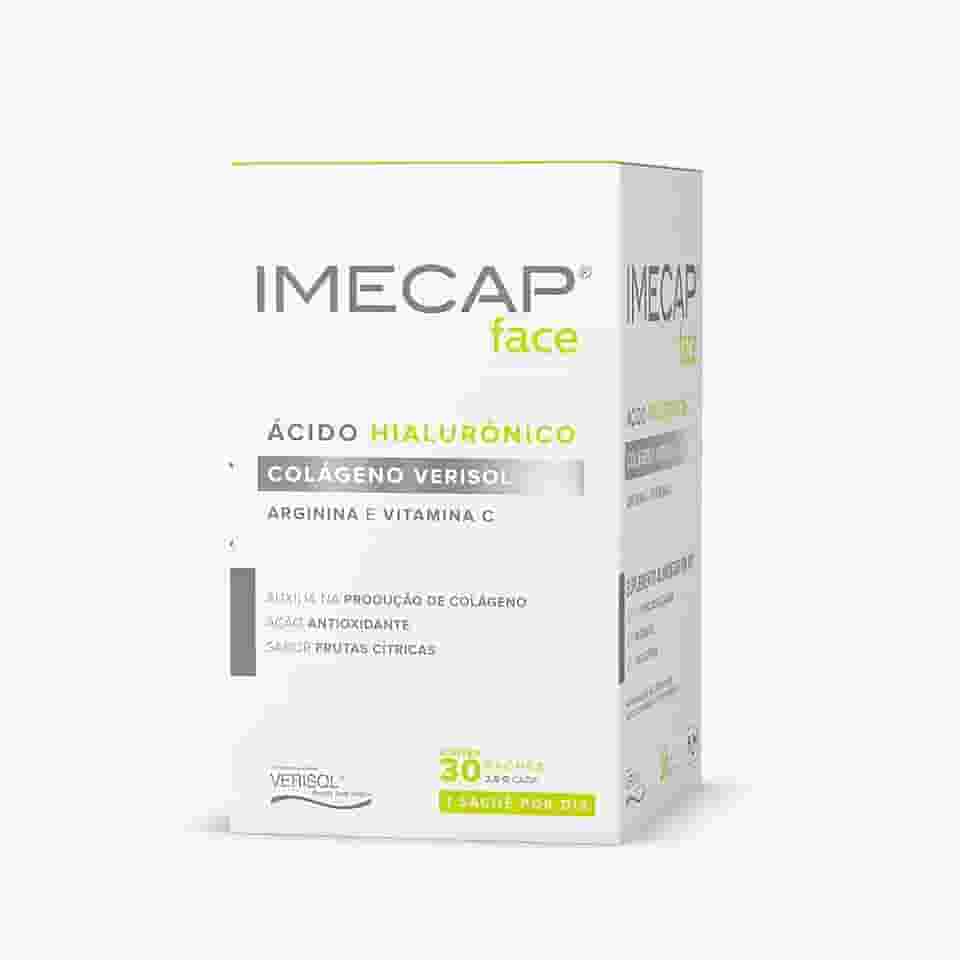 Imecap Face 30 Sachês - Colágeno Hidrolisado Verisol e Ácido Hialurônico