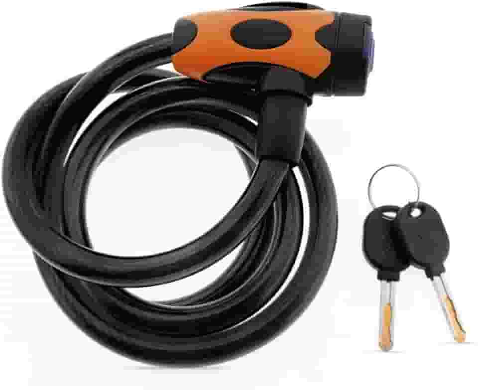 Trava GP Tech Cabo Espiral Capacete 12x120 Cadeado Antifurto Prende Capacete