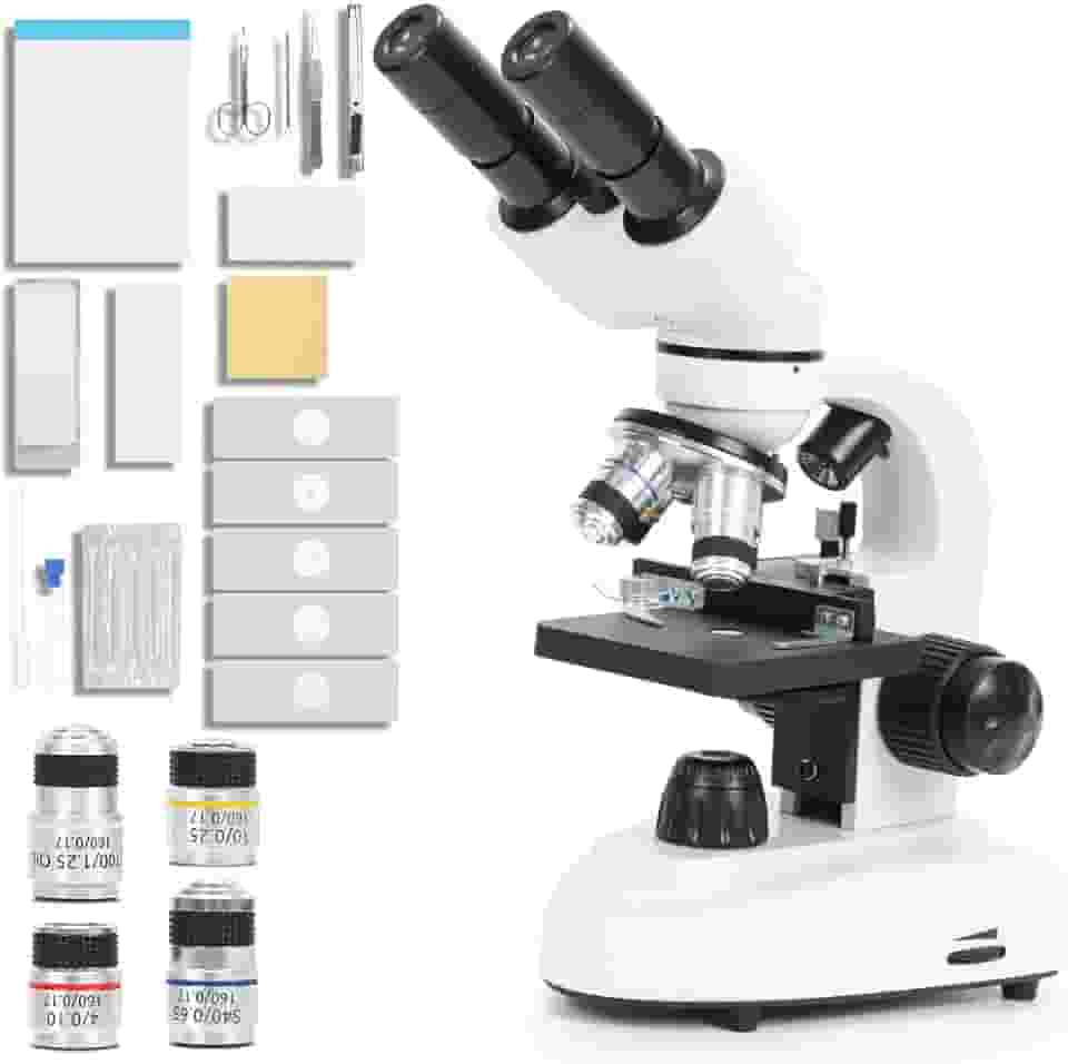 Microscopio, Microscópio óptico profissional 5000X, Com Kit de Microscópio Eletrônico Trinocular Profissional Biológico