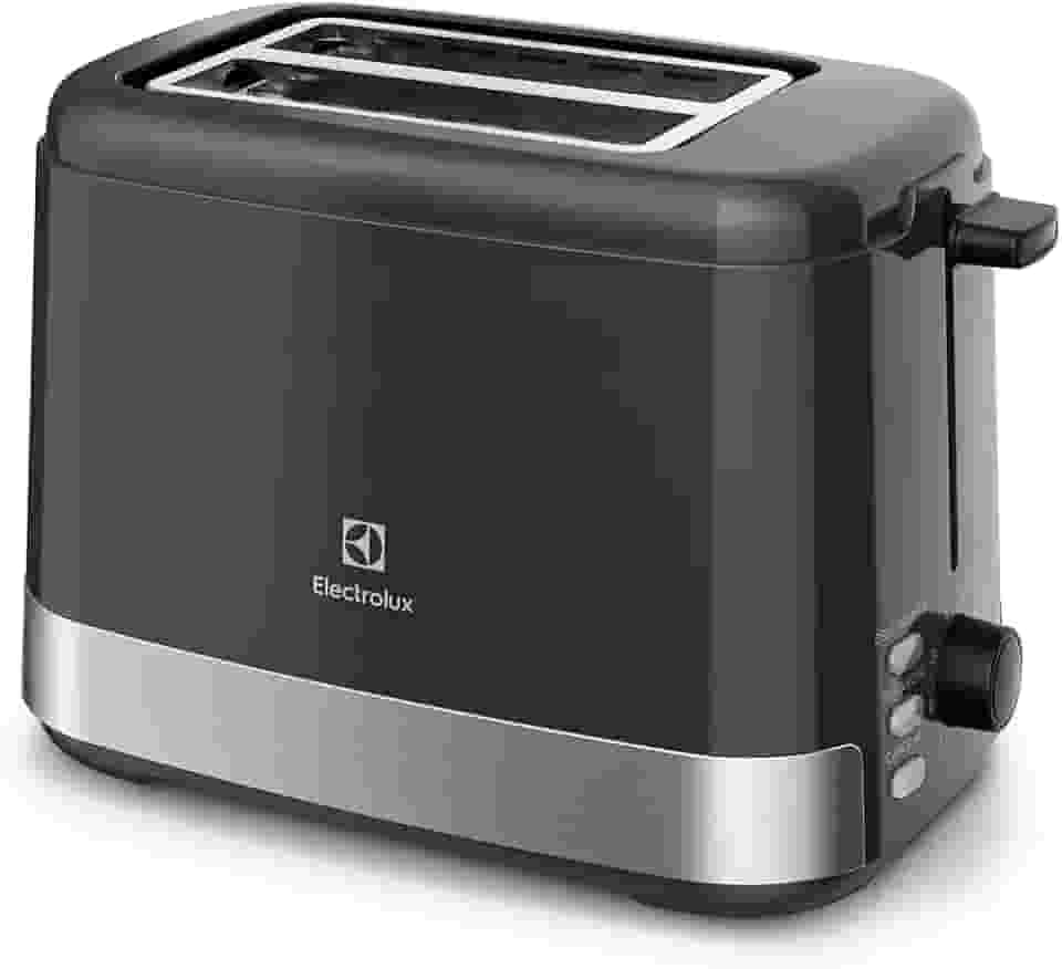 Torradeira tostador Electrolux 8 niveis de tostagem função descongelar reaquecer bandeja coletora migalhas botões luminosos ETS10 preto 127v