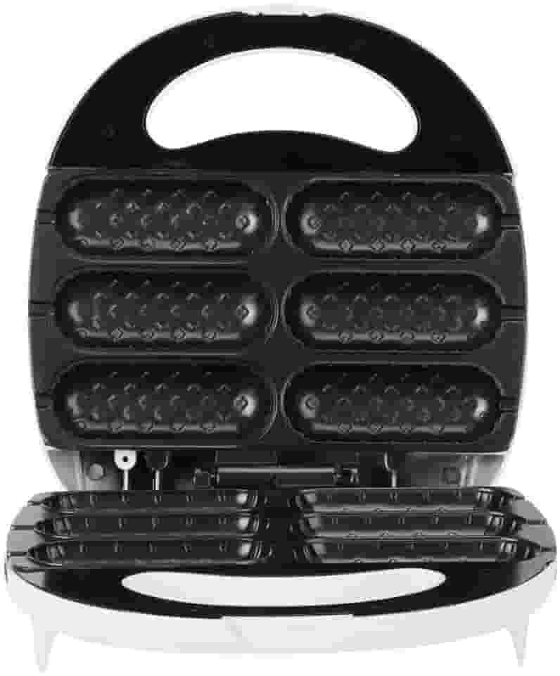 Máquina Elétrica De Salsicha Crepeira Antiaderente De Cachorro Quente e Crocante Doces e Salgado Suíços Voltagem 220v