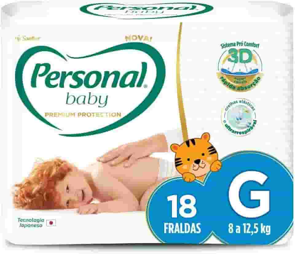 Personal Fralda Baby Premium Protection Grande, 18 unidades