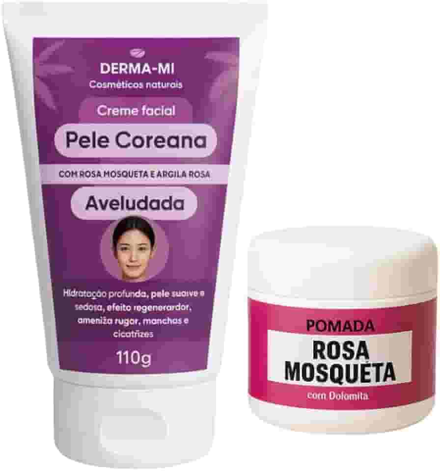 Kit creme clareador Pele Porcelana + pomada rosa mosqueta