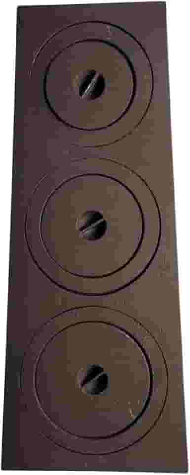 Chapa Mineira para fogão a lenha de ferro fundido com reduções e tampa