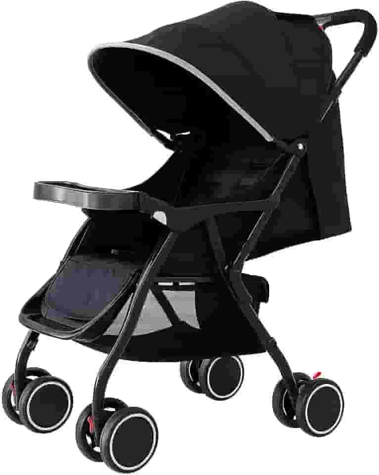 Carrinho Bebê Passeio Acolchoado Dobrável Encosto Reclinável