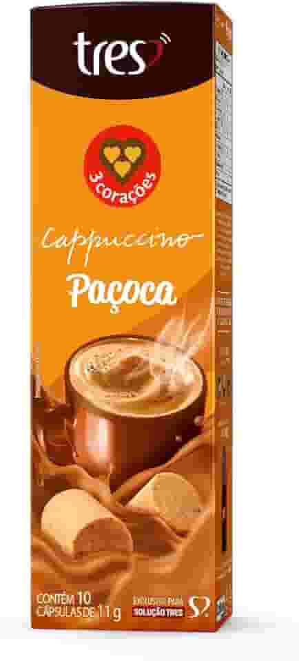 Cápsula de Cappuccino Paçoca 3 Corações 10 unid