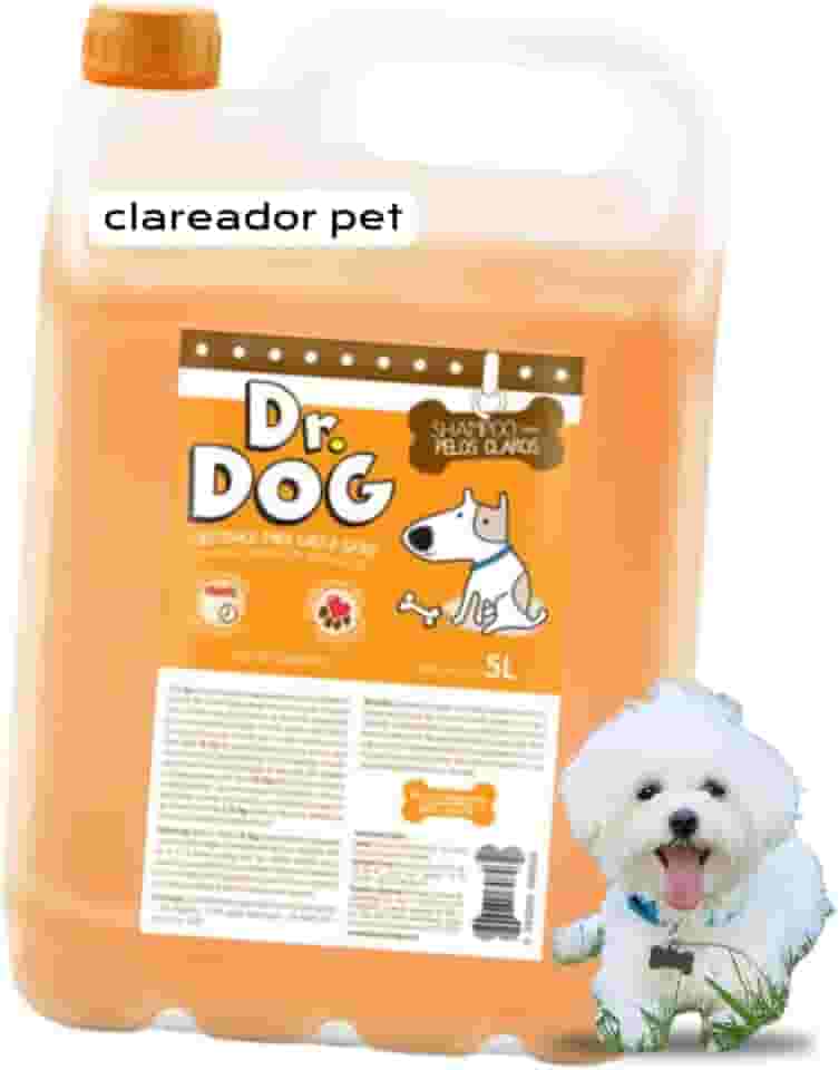 Shampoo Pet Hipoalergênico, pH neutro, para cães e gatos de peles sensíveis, alto rendimento, Não arde ou irrita os olhos, galão 5 litros - versões (Clareador Pet (Blueberry))