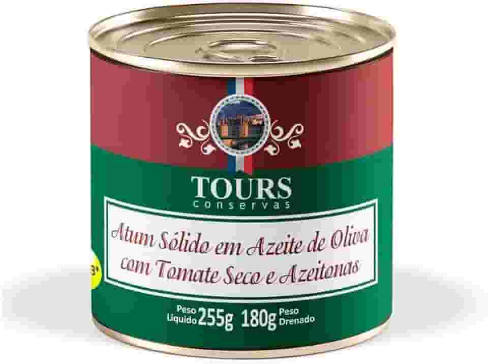 Atum Sólido em Azeite de Oliva com Tomate Seco e Azeitonas Tours 255g