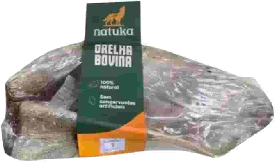 Mordedor Natural P/Cães Orelha Bovina Natuka - 1 unidade