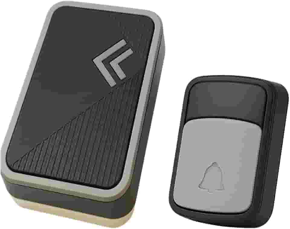 Campainha Sem Fio para Casa ou Escritório, 36 Toques Diferentes, Alcance 50m, 5 Níveis de Volume Ajustável, Instalação Rápida por Adesivo ou Parafusos e Design Moderno.