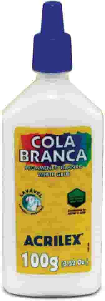 Cola Branca 100g, Acrilex, 02810, Branco, 3 Unidades
