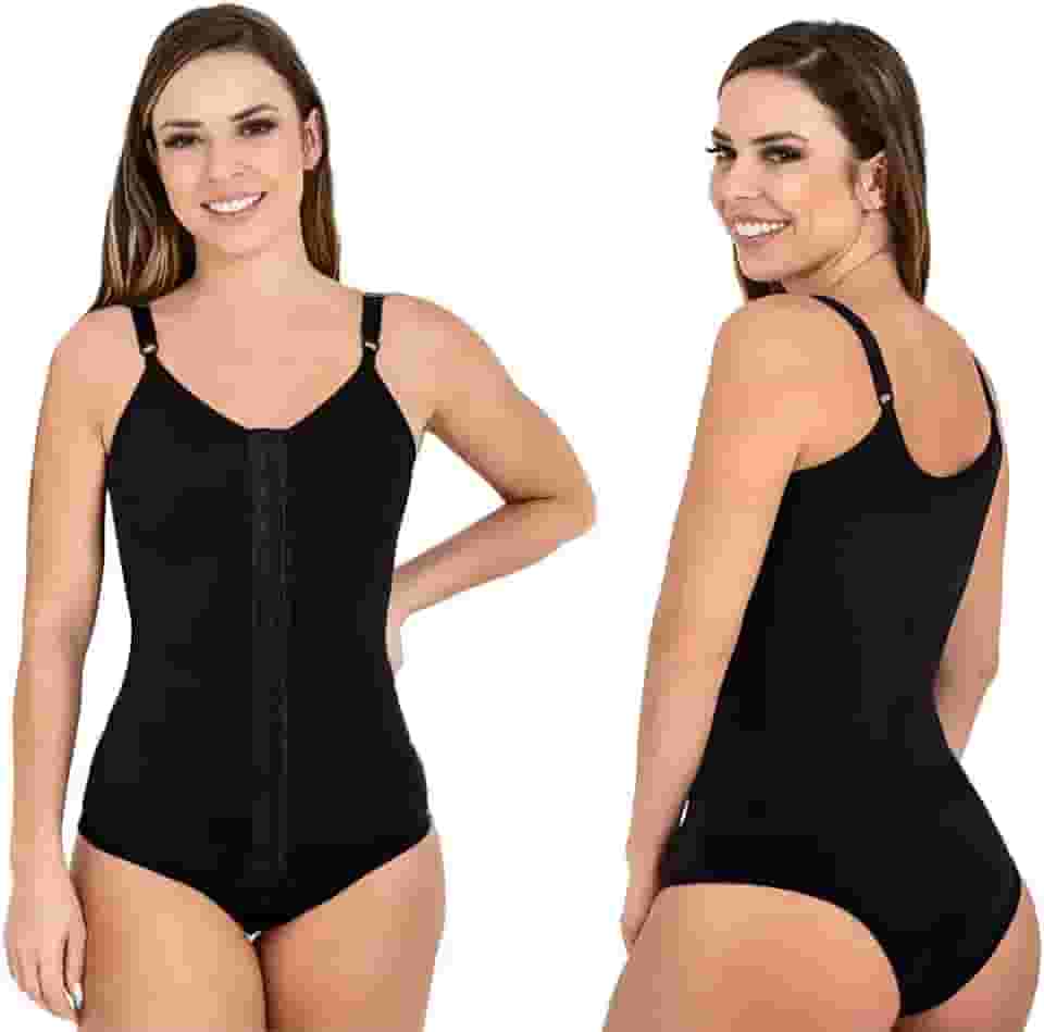 Cinta Modeladora Pos Cirurgia Plastica Body com Alça e Colchetes Ajustável Preto M New Form