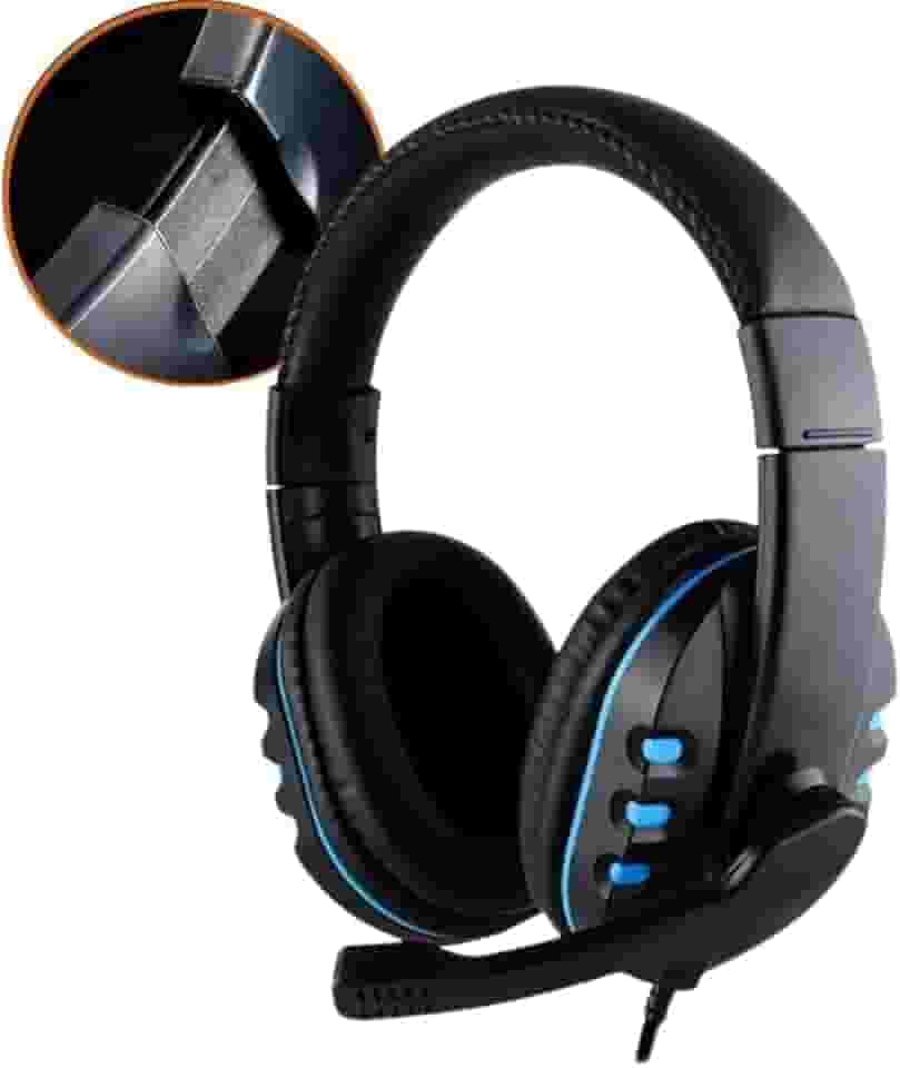 Headset Gamer com Fio Microfone Entrada P3 Fone de Ouvido Anti Ruído - Headphone Compatível com Xbox One, PS4, PS5 e PC Controlador de volume