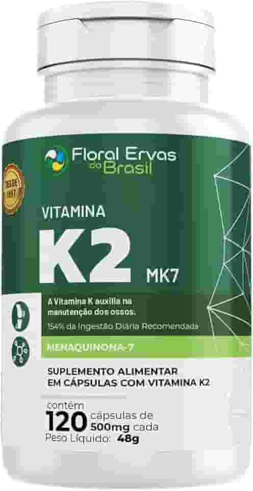 Vitamina K2 Mk-7 120 Cápsulas 500mg Menaquinona 7 Econômica