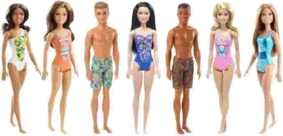 Barbie Fashion & Beauty Boneca de Praia Surpresa para crianças a partir de 3 anos