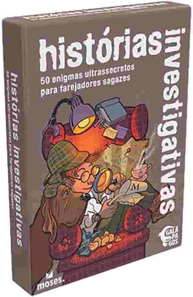 Galápagos, Histórias Investigativas (Detective Stories), Jogo de Enigmas para Amigos, + de 2 jogadores, 30 minutos por partida