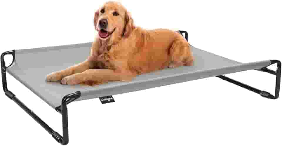 Cama Suspensa para Cachorros Pet Grande Antiderrapantes Respirável Cinza GG 110x77x21 cm