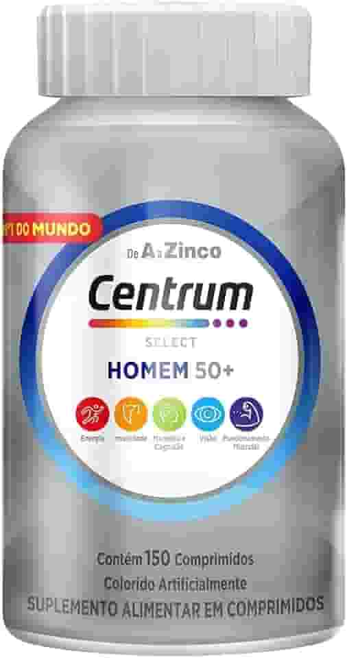 Centrum Homem 50 Mais Multivitaminico, com Vitamina D, Vitamina B12, Calcio e Magnesio, 150 Comprimidos