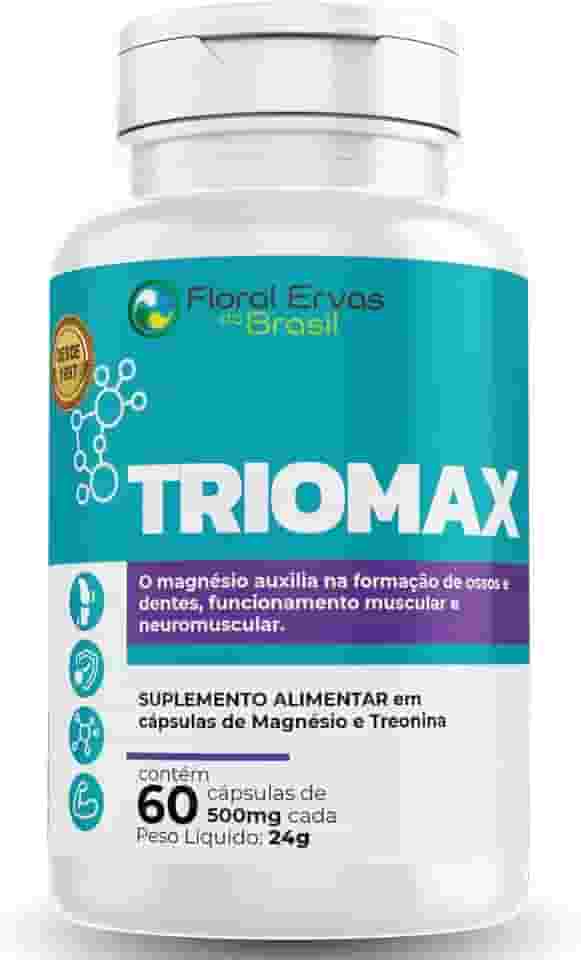Triomax 60 Cáps. Magnésio Treonato Dimalato Cloreto Quelato