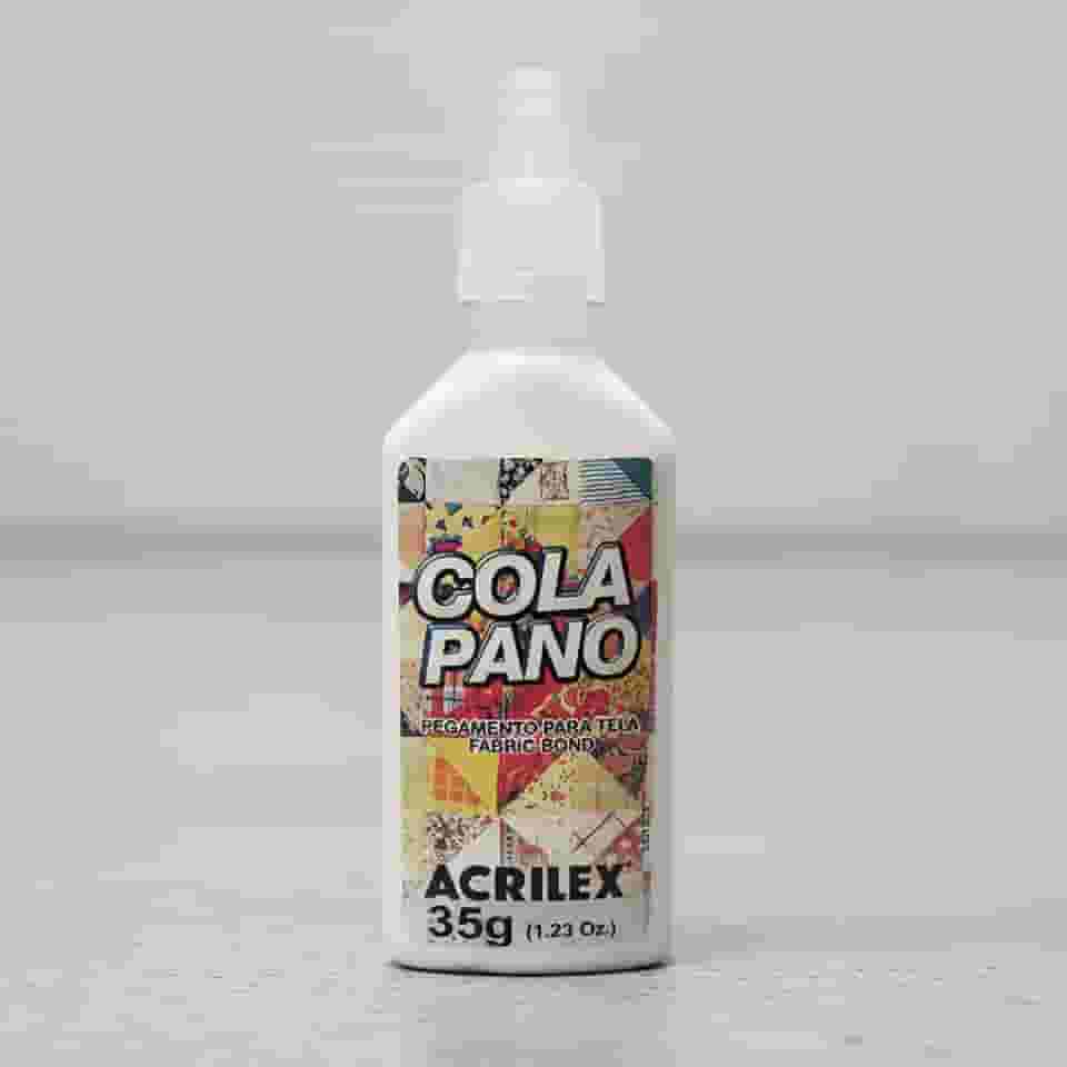 Cola Pano 35g com Bico Aplicador – Fixação Forte em Tecidos | Ideal para Patchwork, Apliques, Roupas e Artesanato