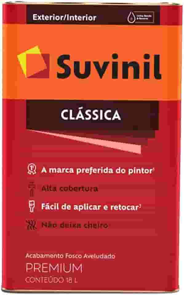 Tinta Suvinil para parede latex PVA classica 18L - Branco neve - 53362346