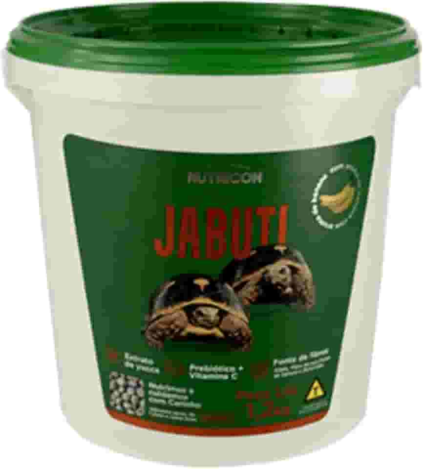 Nutricon Jabuti 1,2kg – Alimento Extrusado com Fibras e Aroma de Banana para Tartarugas Terrestres Adultas