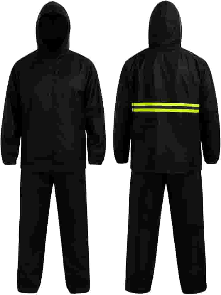 Capa De Chuva Com Capuz Impermeável Motoqueiro Proteção Contra Chuva