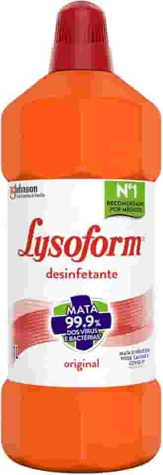 Lysoform Original, Desinfetante Líquido, Limpeza Pesada e Eficiente,1L
