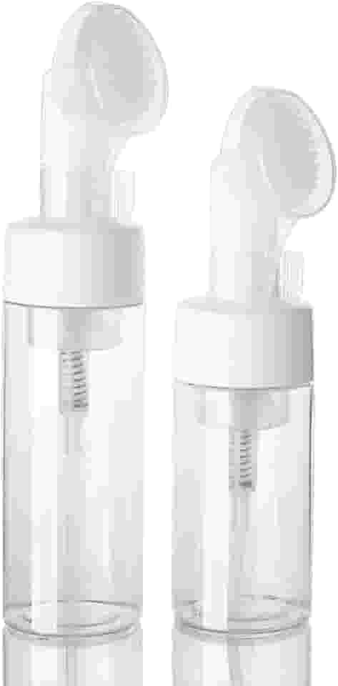 Kit 2 Frascos Espumadores 100ml 150ml Pump Escova Silicone Limpeza Facial Skin Care Higienização Cílios Extensão