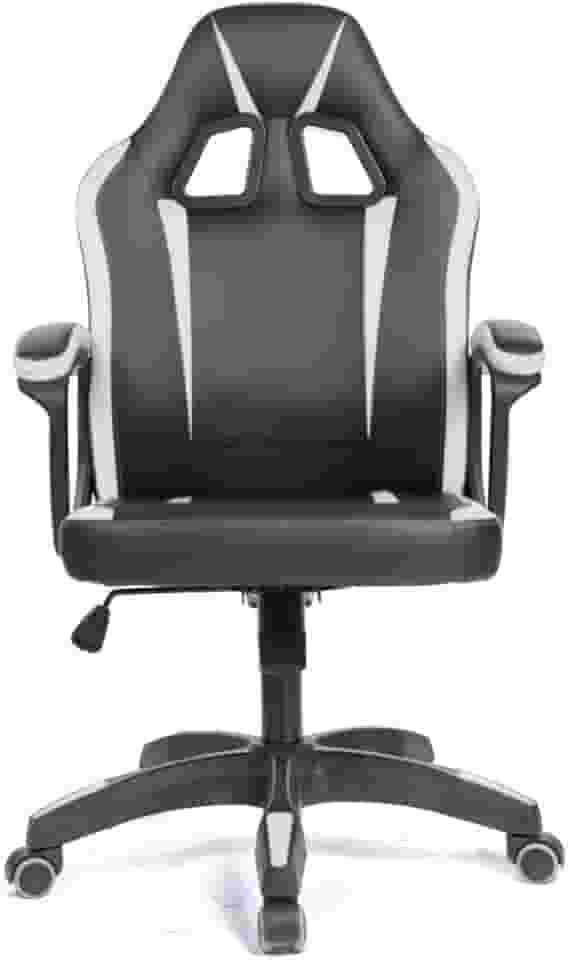 FORTT Cadeira Gamer Modernismo Branca - CGF022-B, Ajuste de Altura, Encosto Reclinável, Cadeira Giratória, Escritório