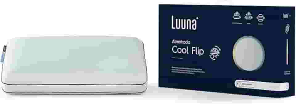 Travesseiro Luuna Cool Flip, Capa Gelada, Viscoelástica Suave com Gel PCM, Capa Lavável - 50x70cm